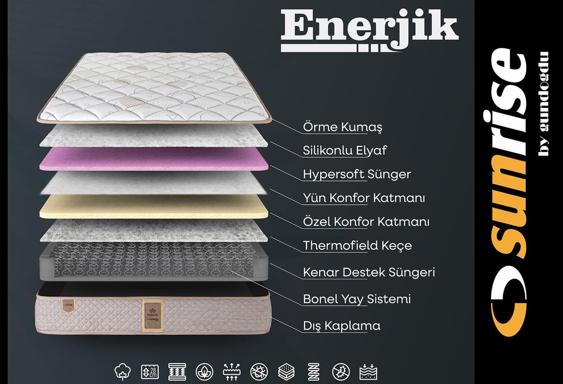 Enerjik Yatak Seti 90x190