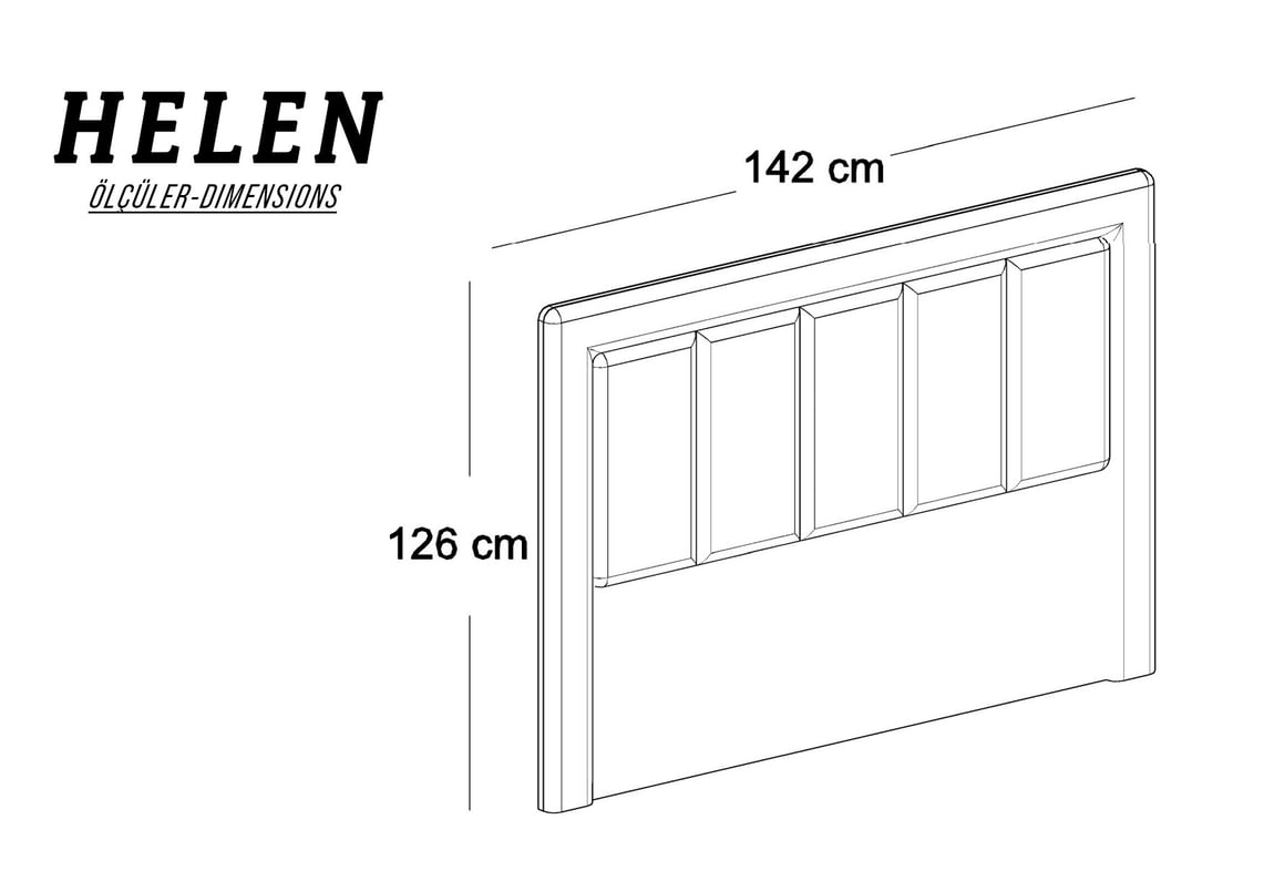 Helen 120'lik Başlık Antrasit | Gündoğdu