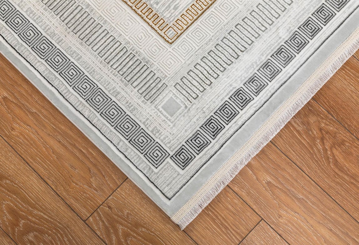 Kadife Gri Halı 100x300 (KF406A)