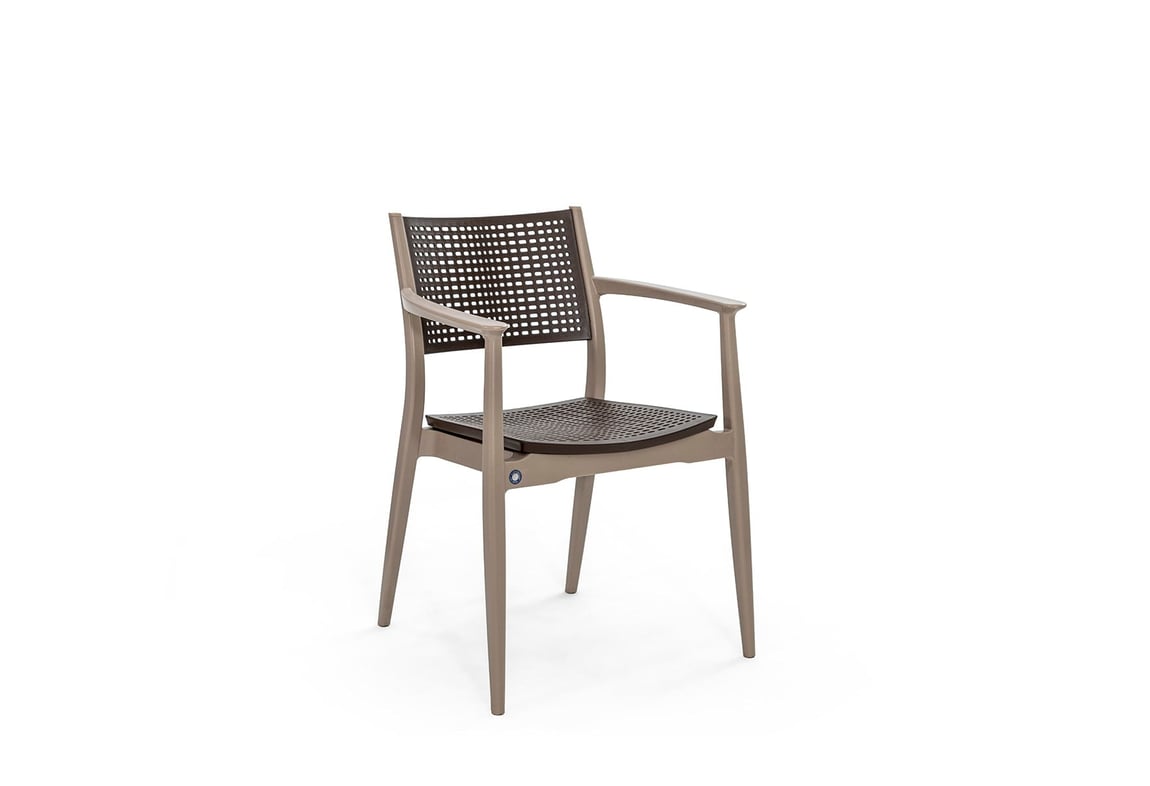 Messina Rattan Balkon Bahçe Masa Takımı Camlı Bej 90x90 | Gündoğdu 