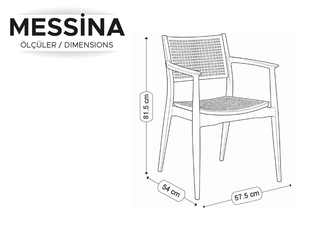 Messina Kolçaklı Sandalye Bej | Gündoğdu