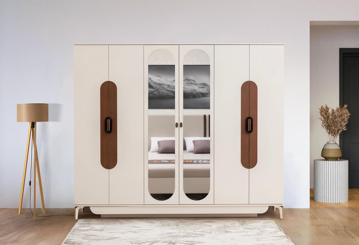 Milano 6 Kapılı Yatak Odası Takımı (Aynalı)