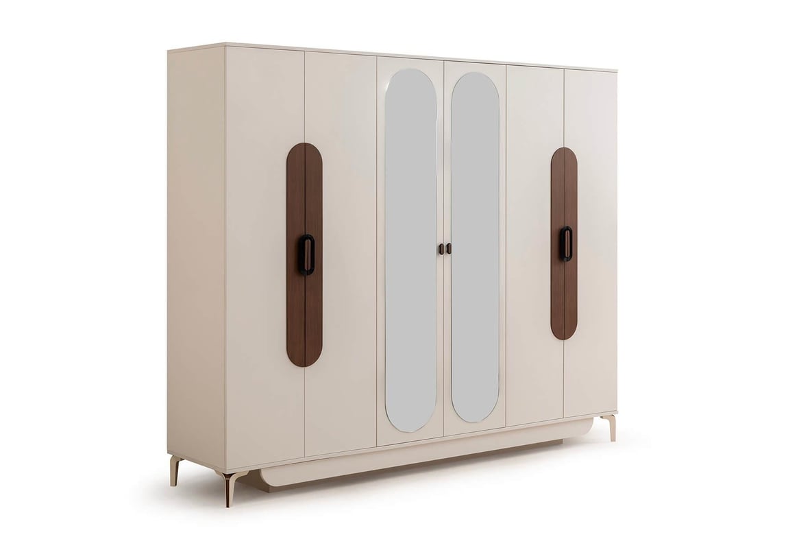 Milano 6 Kapılı Yatak Odası Takımı (Aynalı)