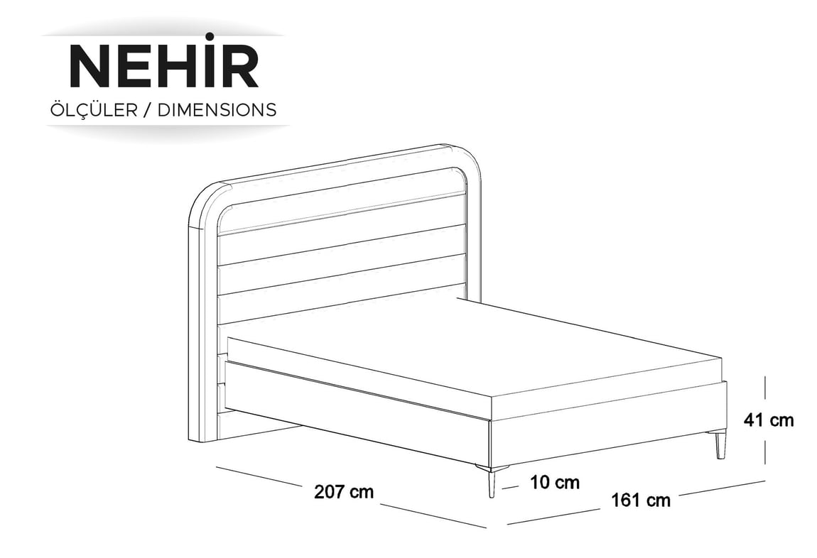 Nehir 150x200 Döşemeli Açılır Baza | Gündoğdu