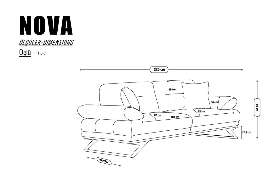 Nova Üçlü (Gri)
