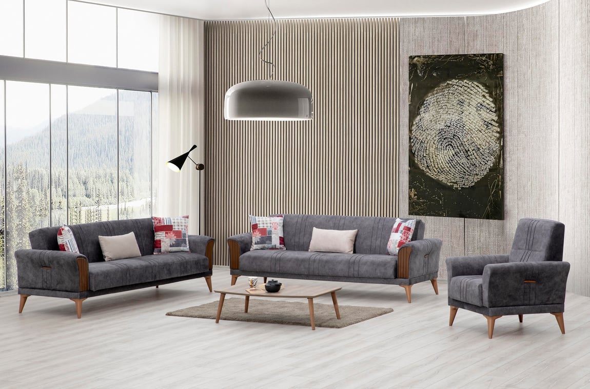 Optima Kanepe Takımı (Antrasit) | Gündoğdu