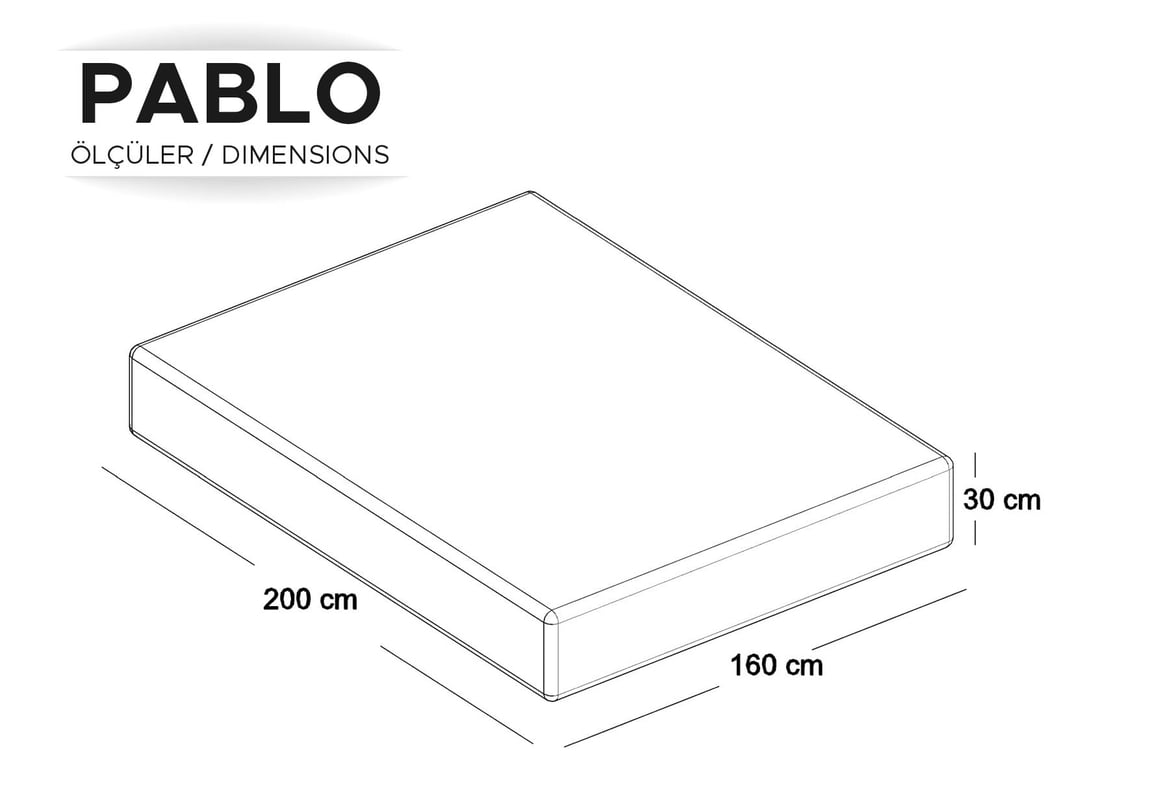 Pablo 160x200 Yatak Seti