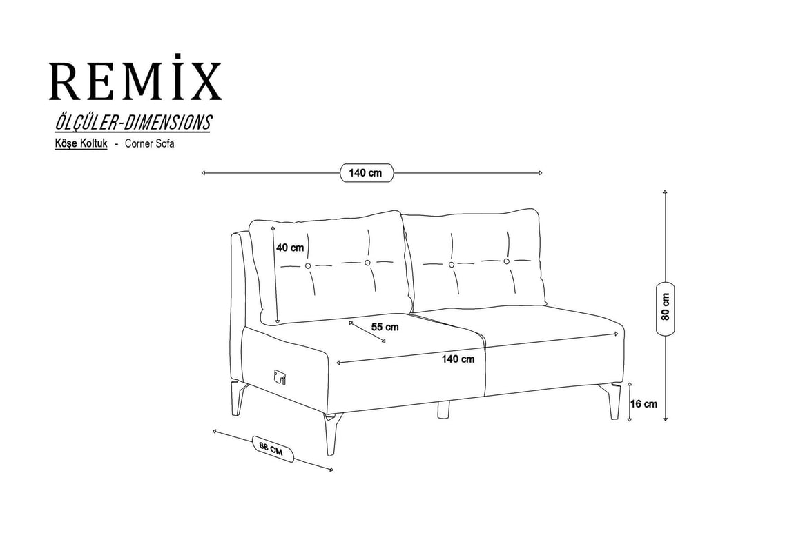 Remix İkili Modül (Gri)
