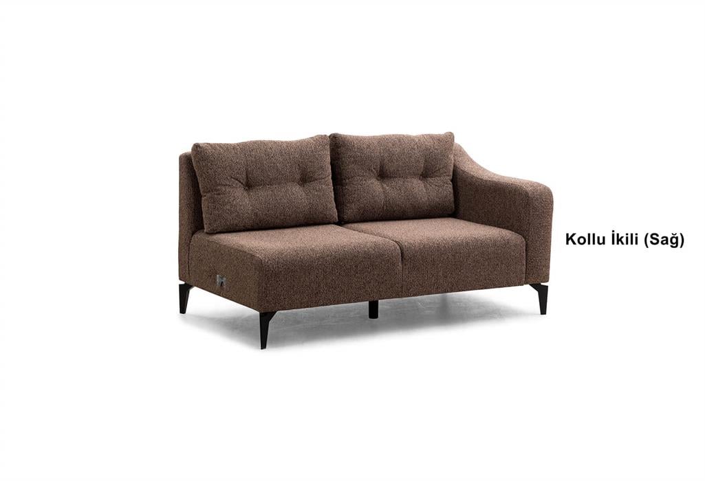 REMİX KOLLU İKİLİ MODÜL (SAĞ) - (G03 - KAHVE) - Gündoğdu Mobilya