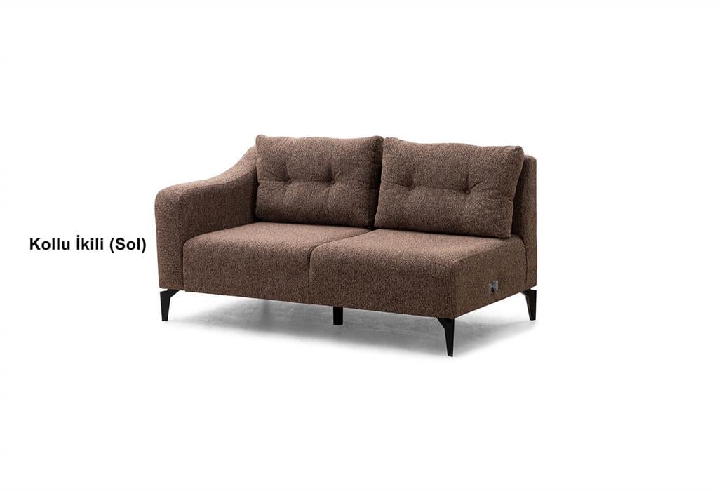 REMİX KOLLU İKİLİ MODÜL (SOL) - (G03 - KAHVE) - Gündoğdu Mobilya