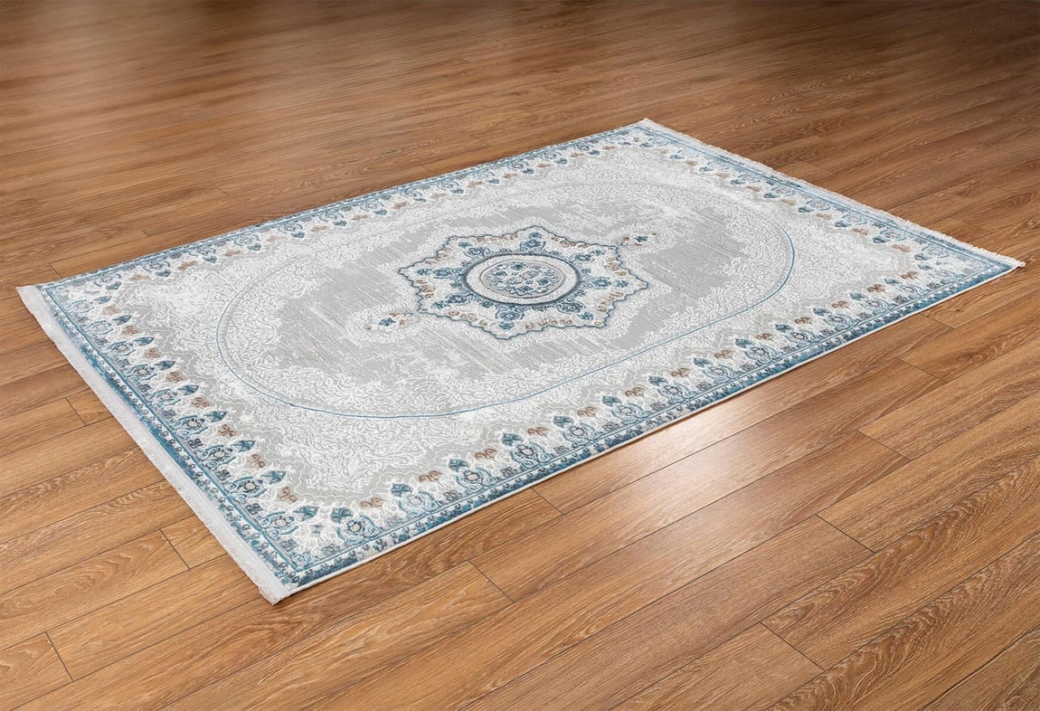 Ritim Krem/Mavi Halı 100X200 (RT732)