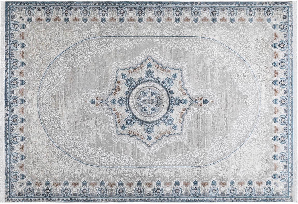 Ritim Krem/Mavi Halı 100X200 (RT732)