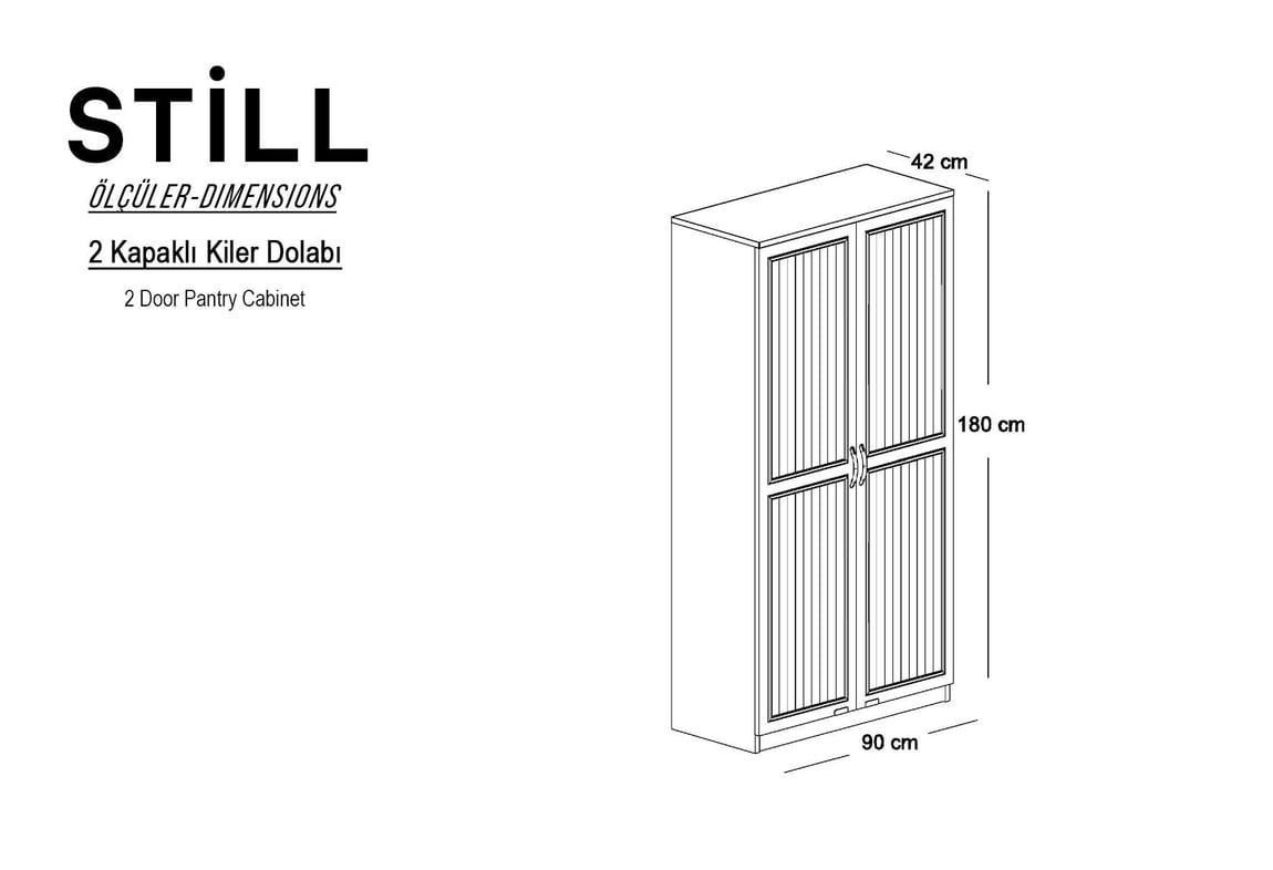 Still Üç Kapaklı Kiler Dolabı 