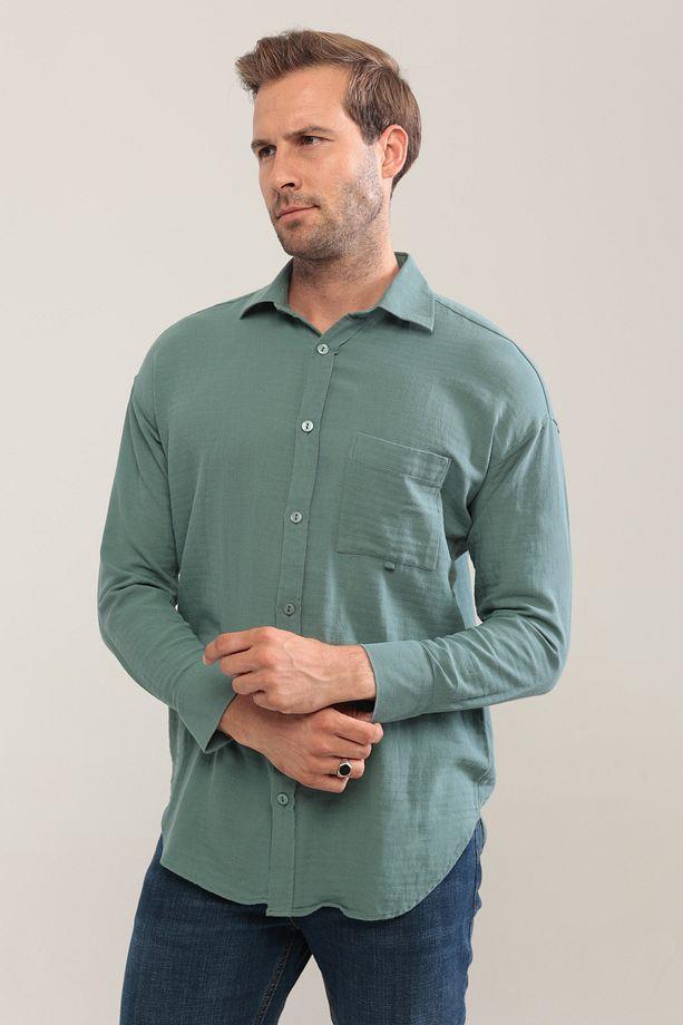 Erkek Oversize Basic Gömlek (HEDİYE KUTULU)