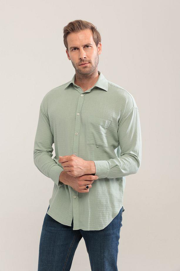 Erkek Oversize Basic Gömlek (HEDİYE KUTULU)