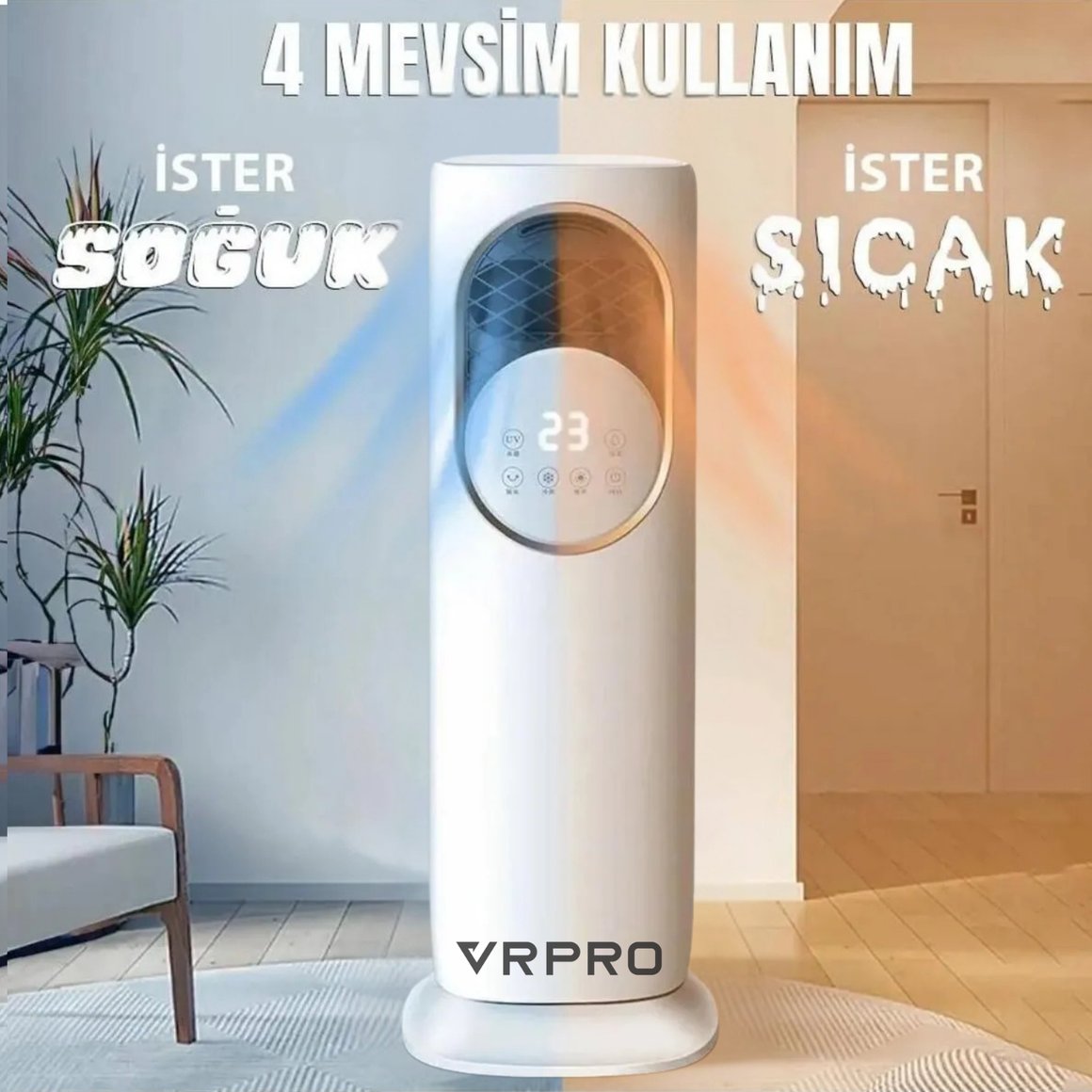 A++++ Ileri Teknoloji Isıtma ve Soğutma Ünitesi Klima Beyaz