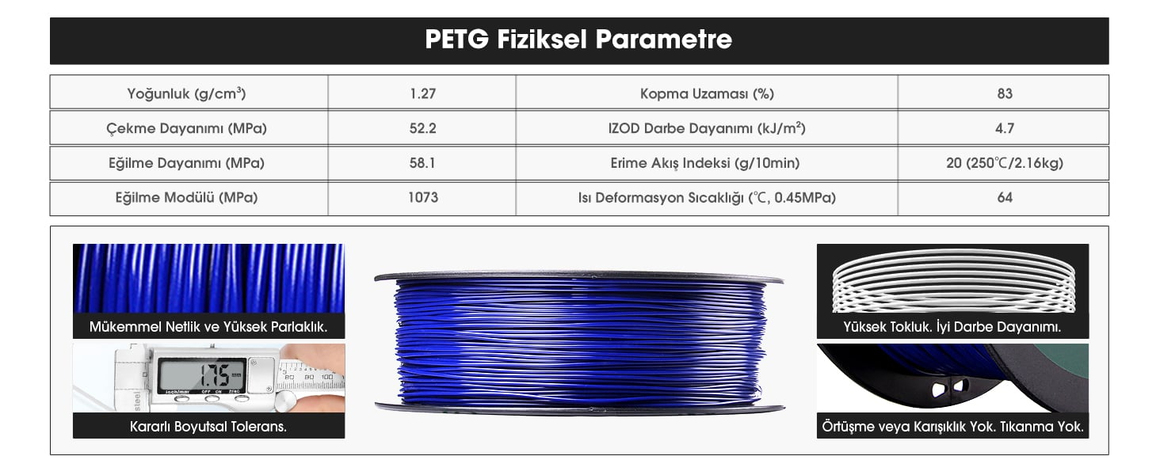 esun petg filament fiyat