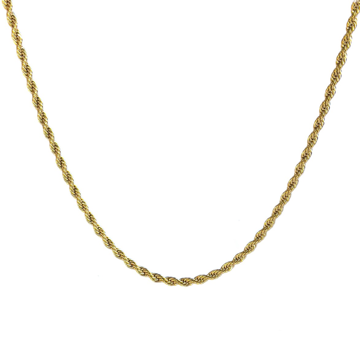 3 mm Gold Çelik Burgu Kolye