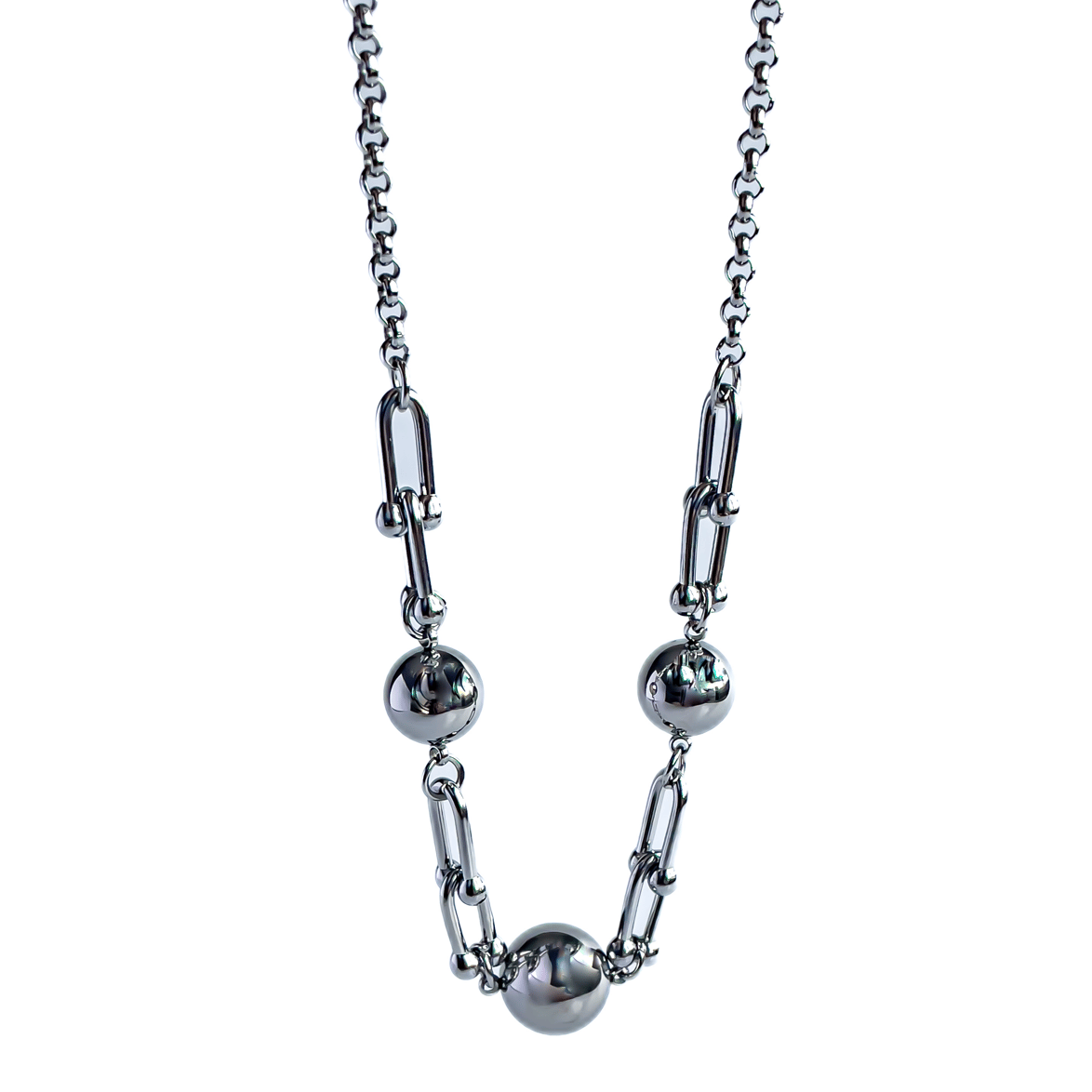 Çelik Boncuk Tiffany Style Silver Kolye