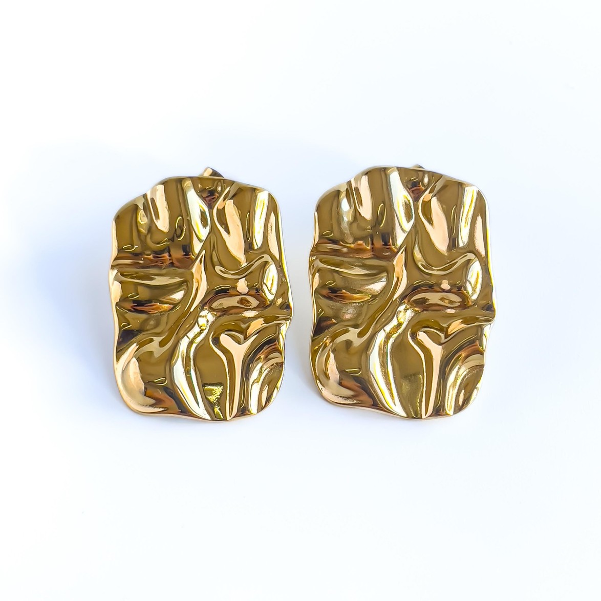 Gold Stylish Çelik Küpe