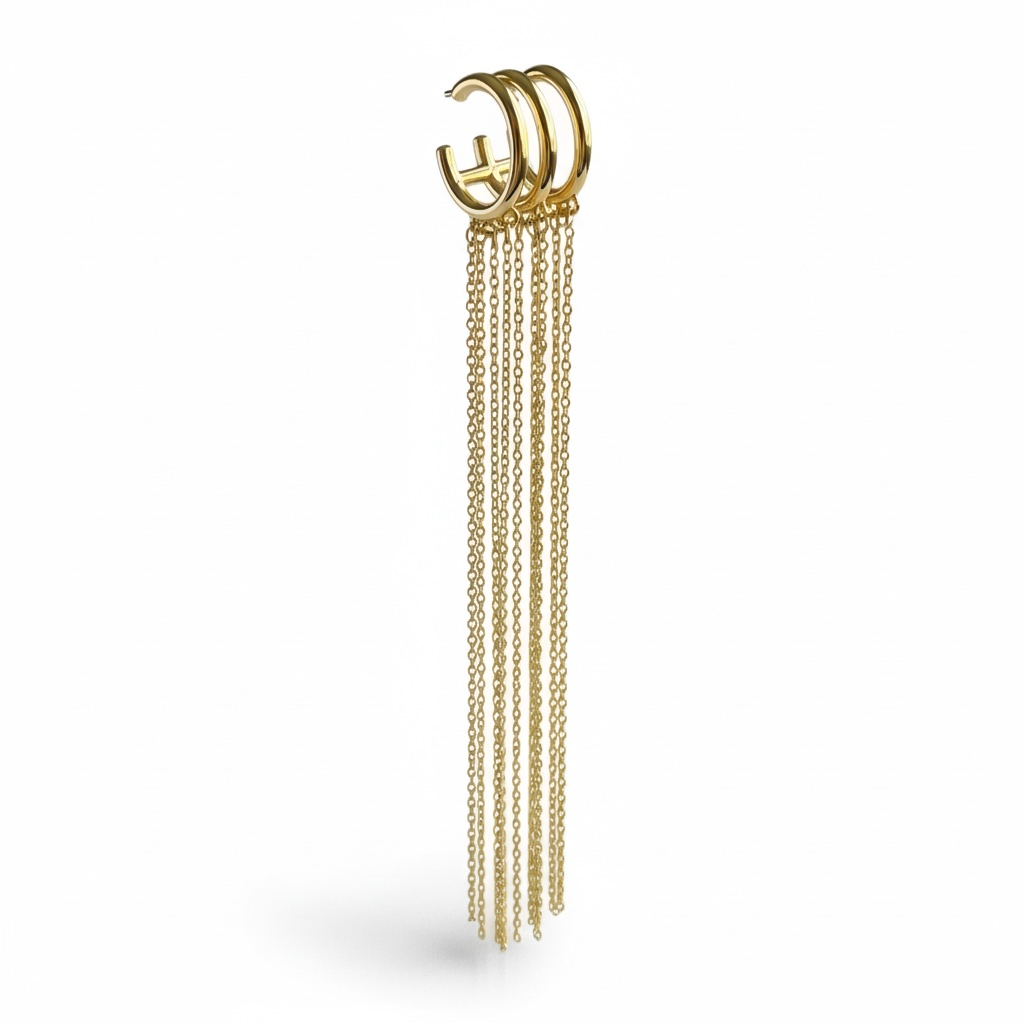 Stream Earcuff (Kıkırdak Küpe) - Gold