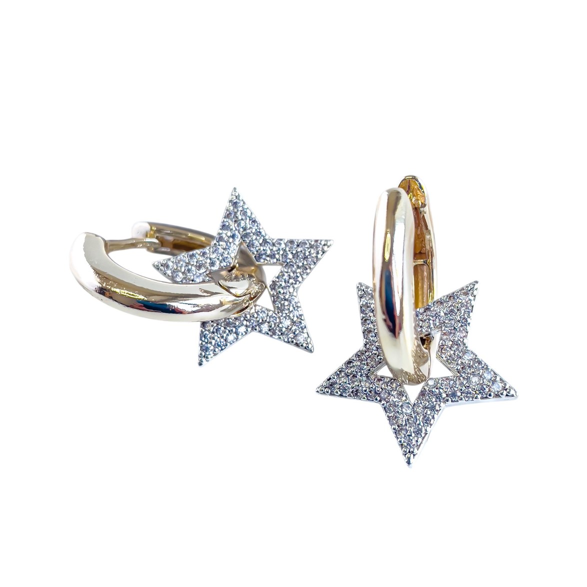 Zircon Taş Luxury Yıldız Küpe