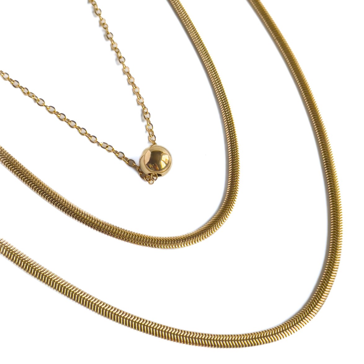Chain Symphony Gold Çelik Kolye