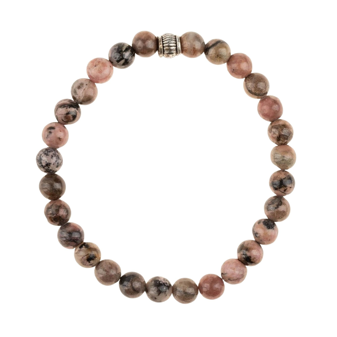 Rodonit Doğal Taş Bileklik (6mm Küre Kesim)