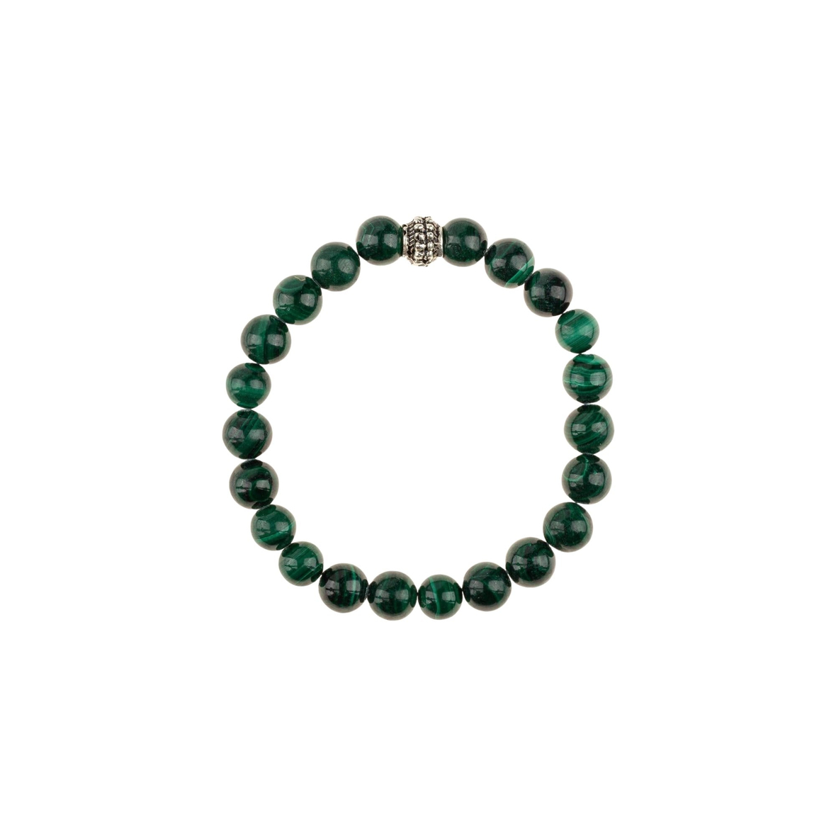 Malakit Doğaltaş Bileklik (8mm Küre Kesim)