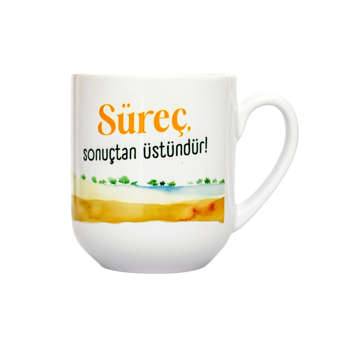 Süreç Sonuçtan Üstündür Yazılı Kupa Bardak