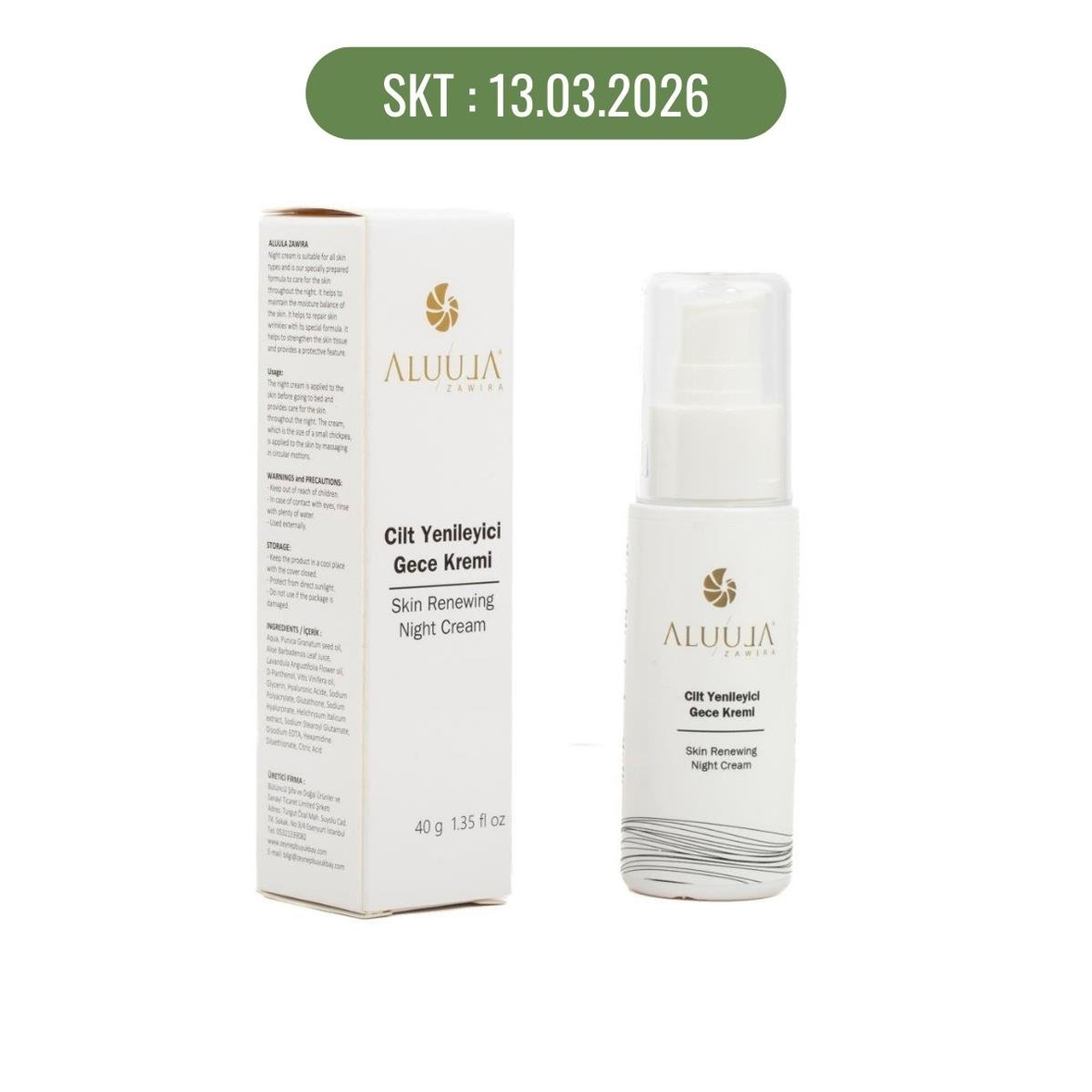 Cilt Yenileyici Gece Kremi (Hücre Yenileme ve Anti-Aging)