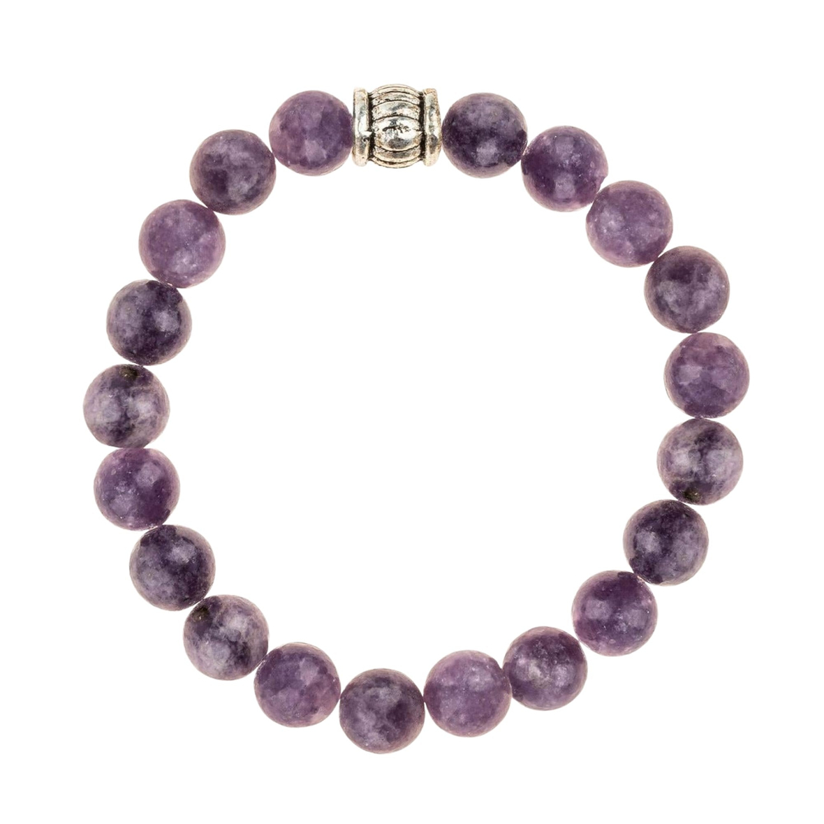 Lepidolit Doğal Taş Bileklik (8mm Küre Kesim)