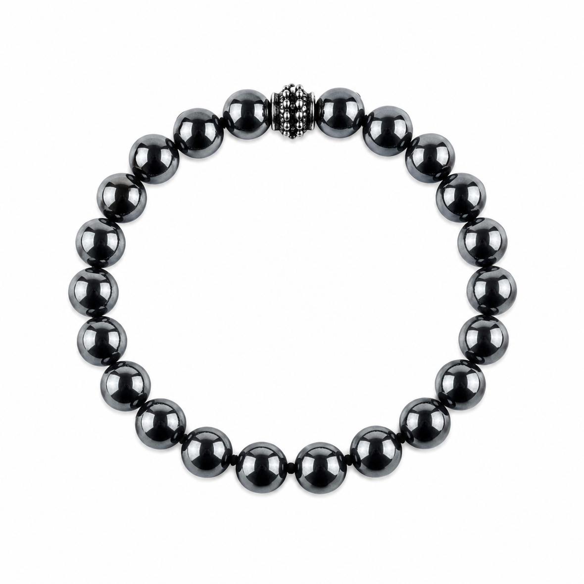 Hematit Doğal Taş Bileklik (8mm Küre Kesim)
