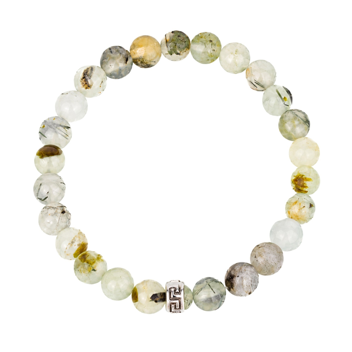 Prehnite Doğal Taş Bileklik (8mm Küre Kesim)