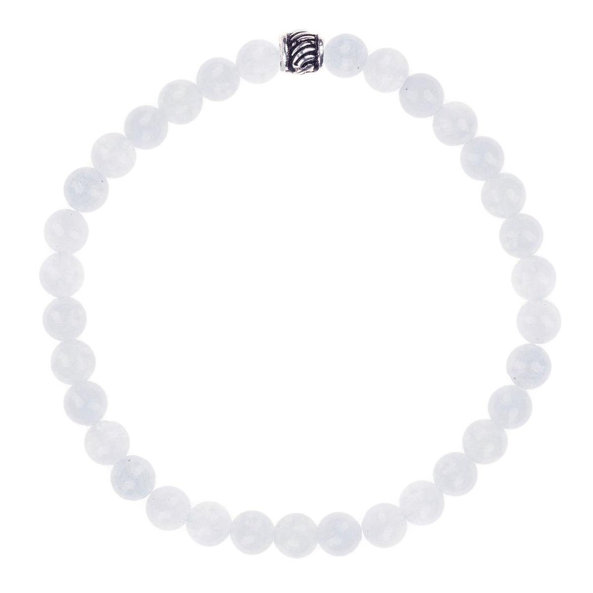 Akuamarin Doğal Taş Bileklik (6mm Küre Kesim)