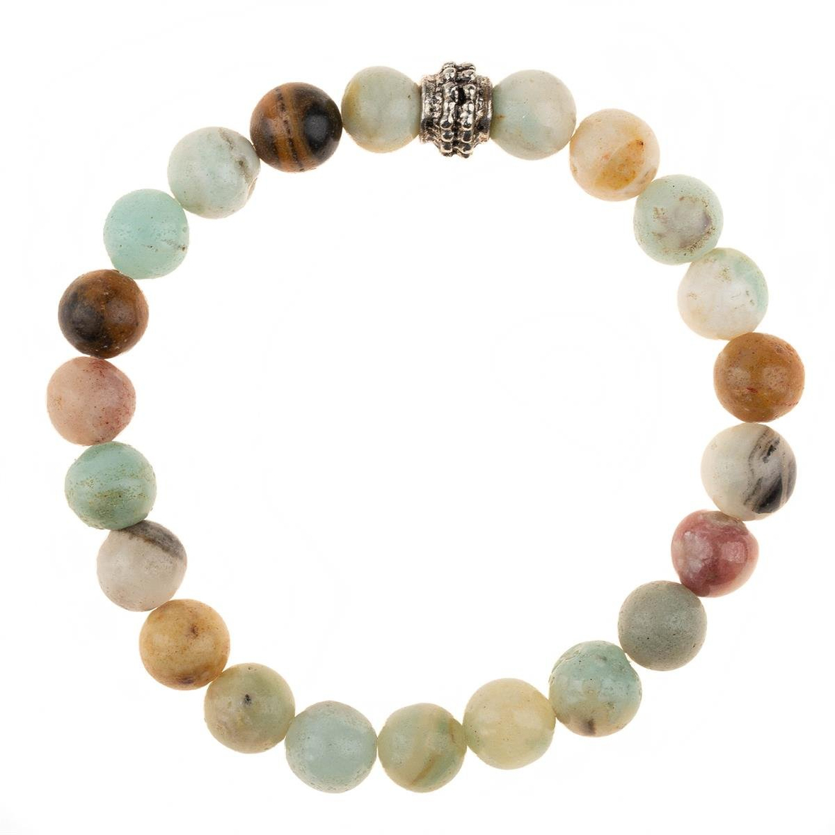 Amazonit Doğal Taş Bileklik (8mm Küre Kesim)