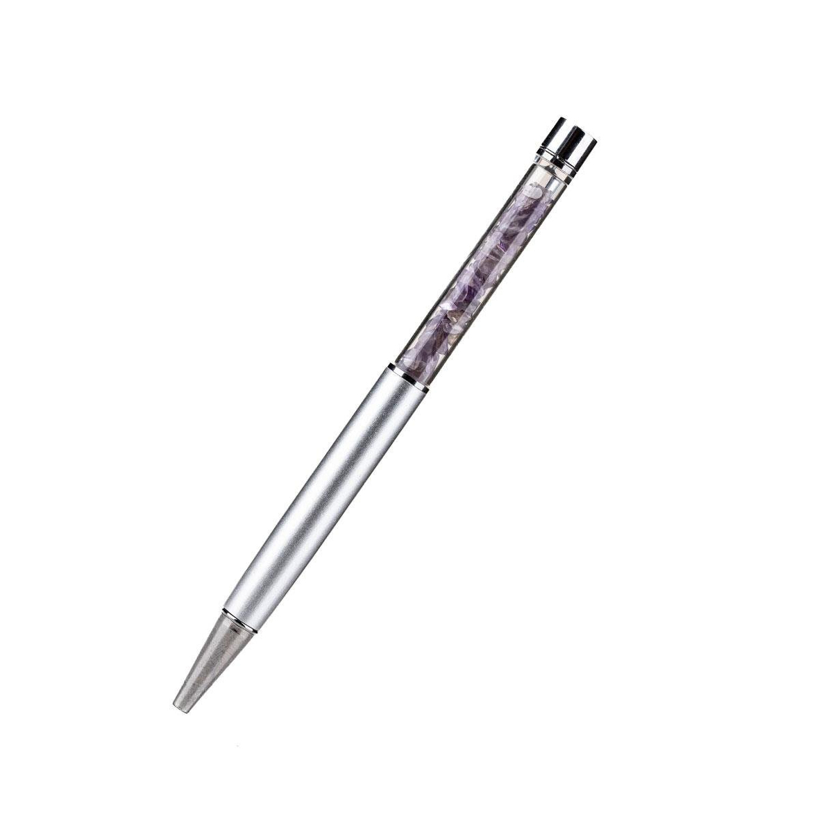 Ametist  Doğal Taşlı Tükenmez Kalem