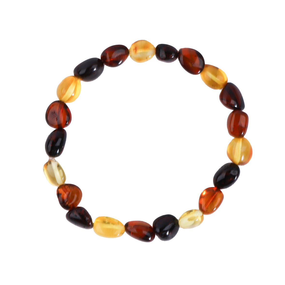 Bal Kızıl ve Kahverengi Uyumu Kehribar Bileklik