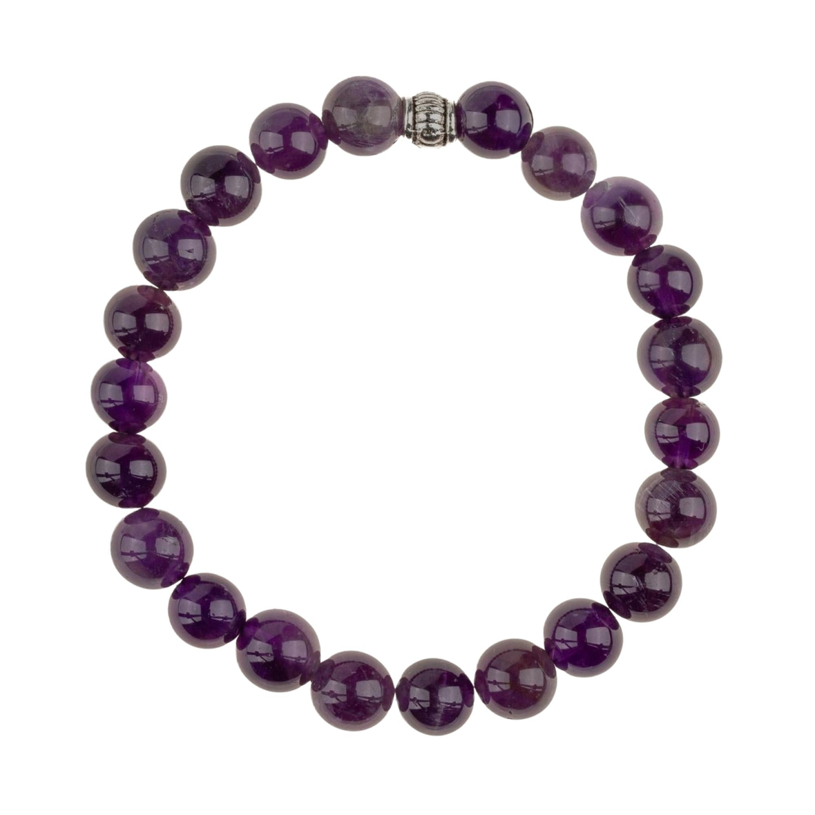 Ametist Doğal Taş Bileklik (8mm Küre Kesim)