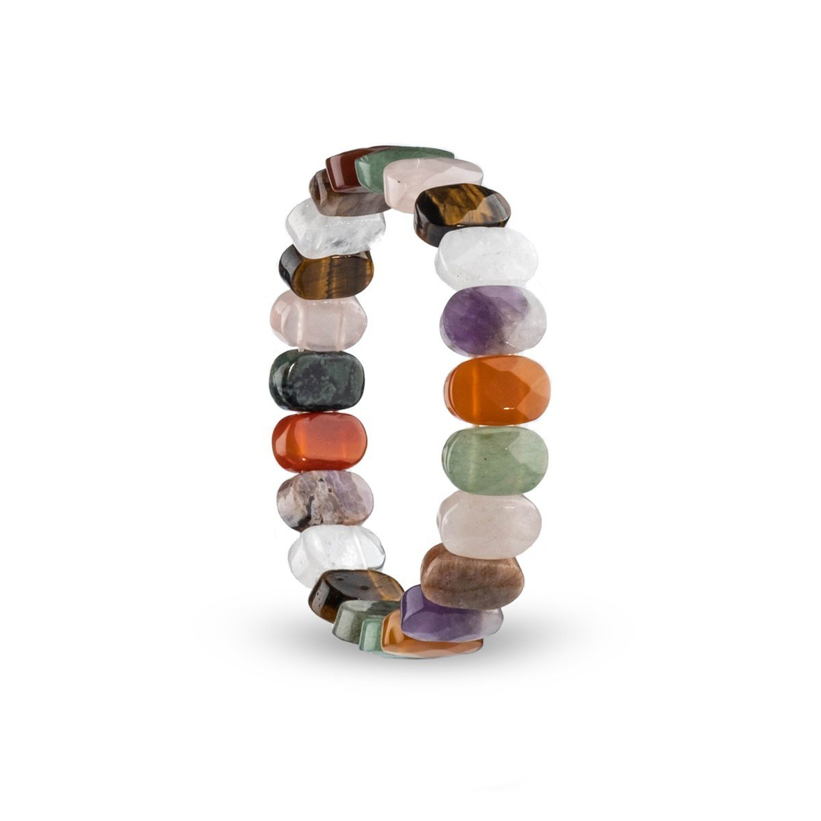 Çakra Doğal Taş Bileklik (Dikdörtgen Kesim)