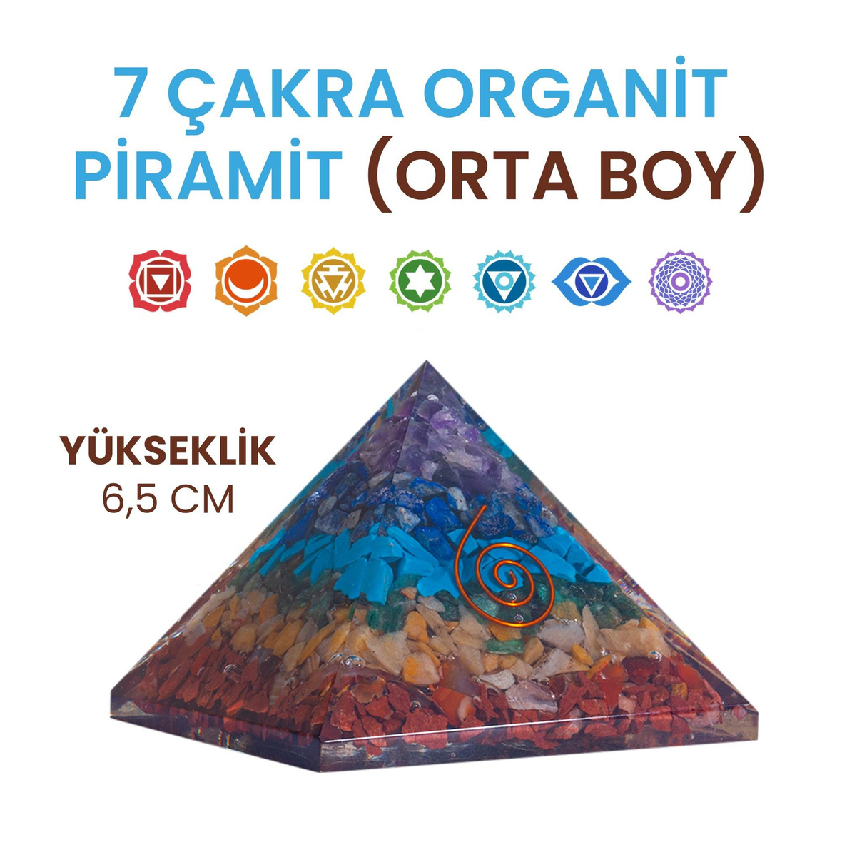 Çakra Orgonit Piramit ( Orta Boy )