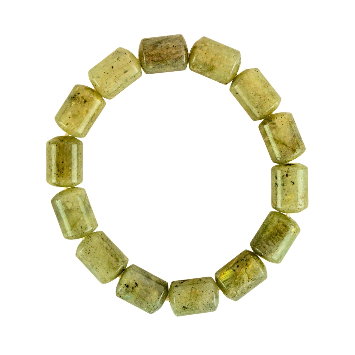 Labradorit Doğal Taş Bileklik (10mm Boru Kesim)