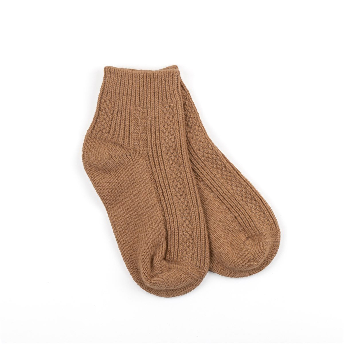 Dikişsiz Kısa Yün Çorap A.Kahverengi