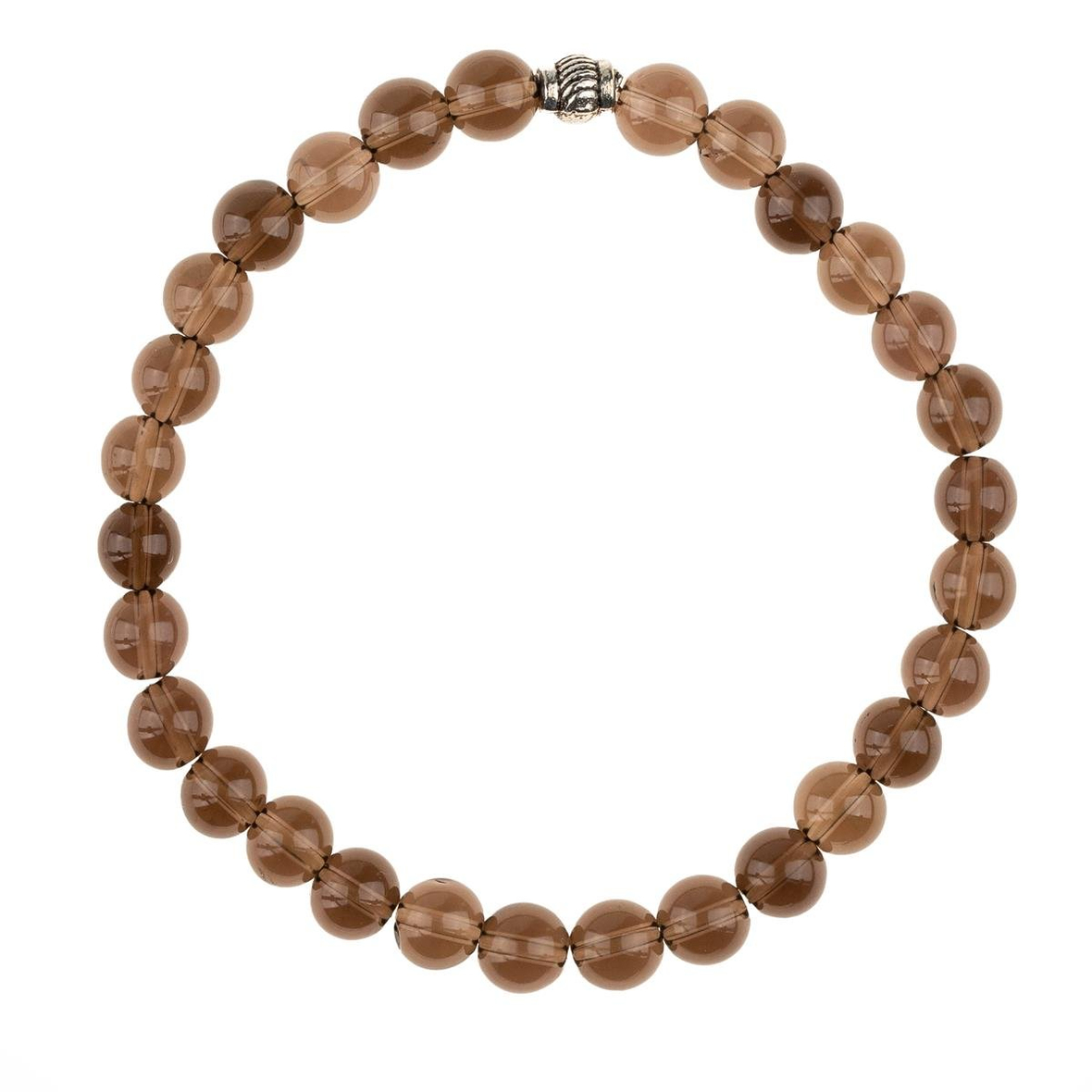 Dumanlı Kuvars Doğal Taş Bileklik (6mm Küre Kesim)