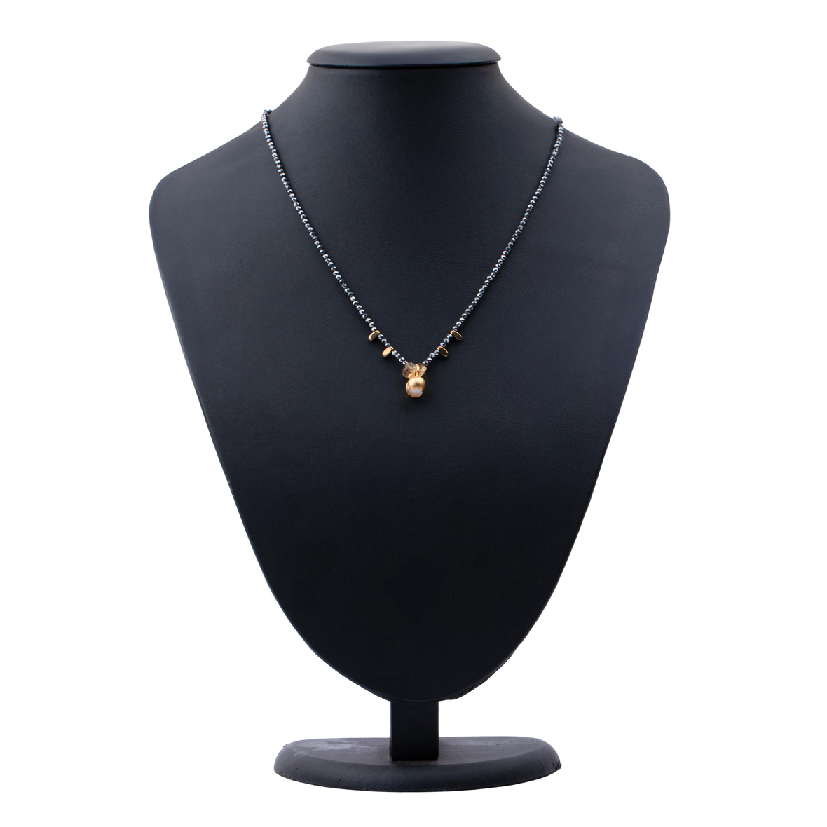 Hematit Parıltısı Doğal Taş Kolye