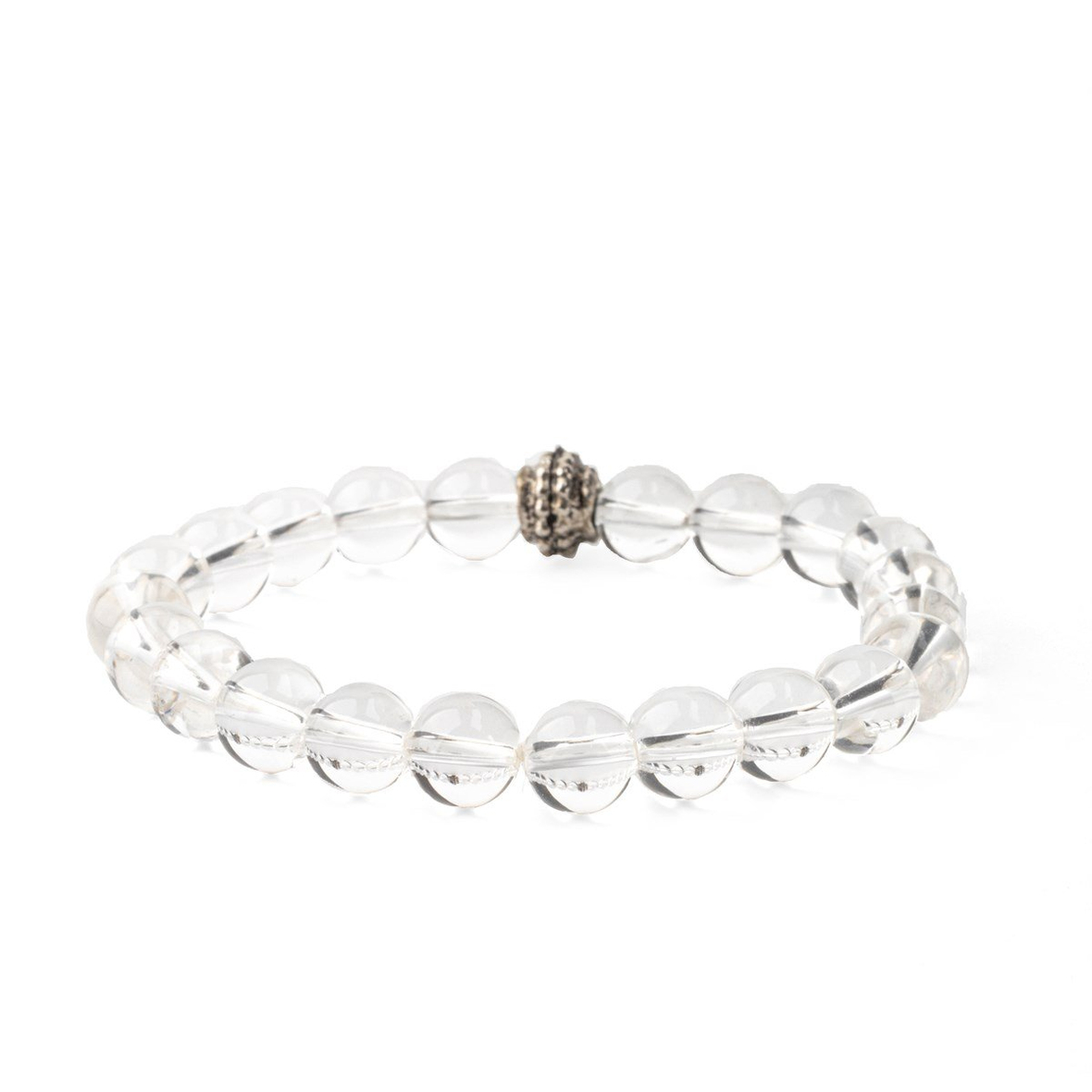 Kristal Kuvars Doğal Taş Bileklik (8mm Küre Kesim)