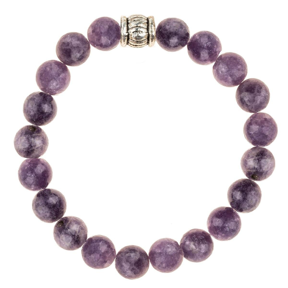 Lepidolit Doğal Taş Bileklik (8mm Küre Kesim)