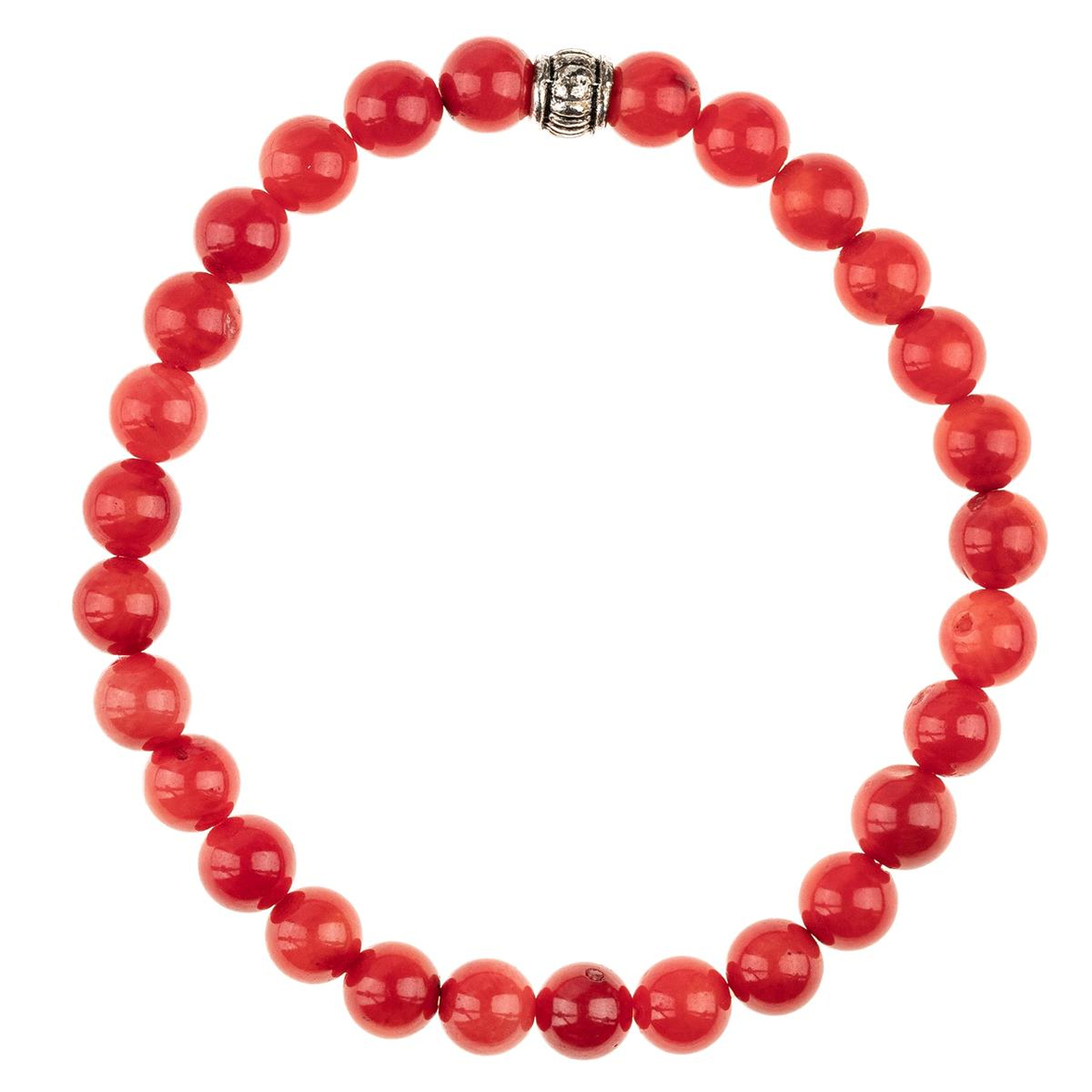 Mercan Doğal Taş Bileklik (7mm Küre Kesim)