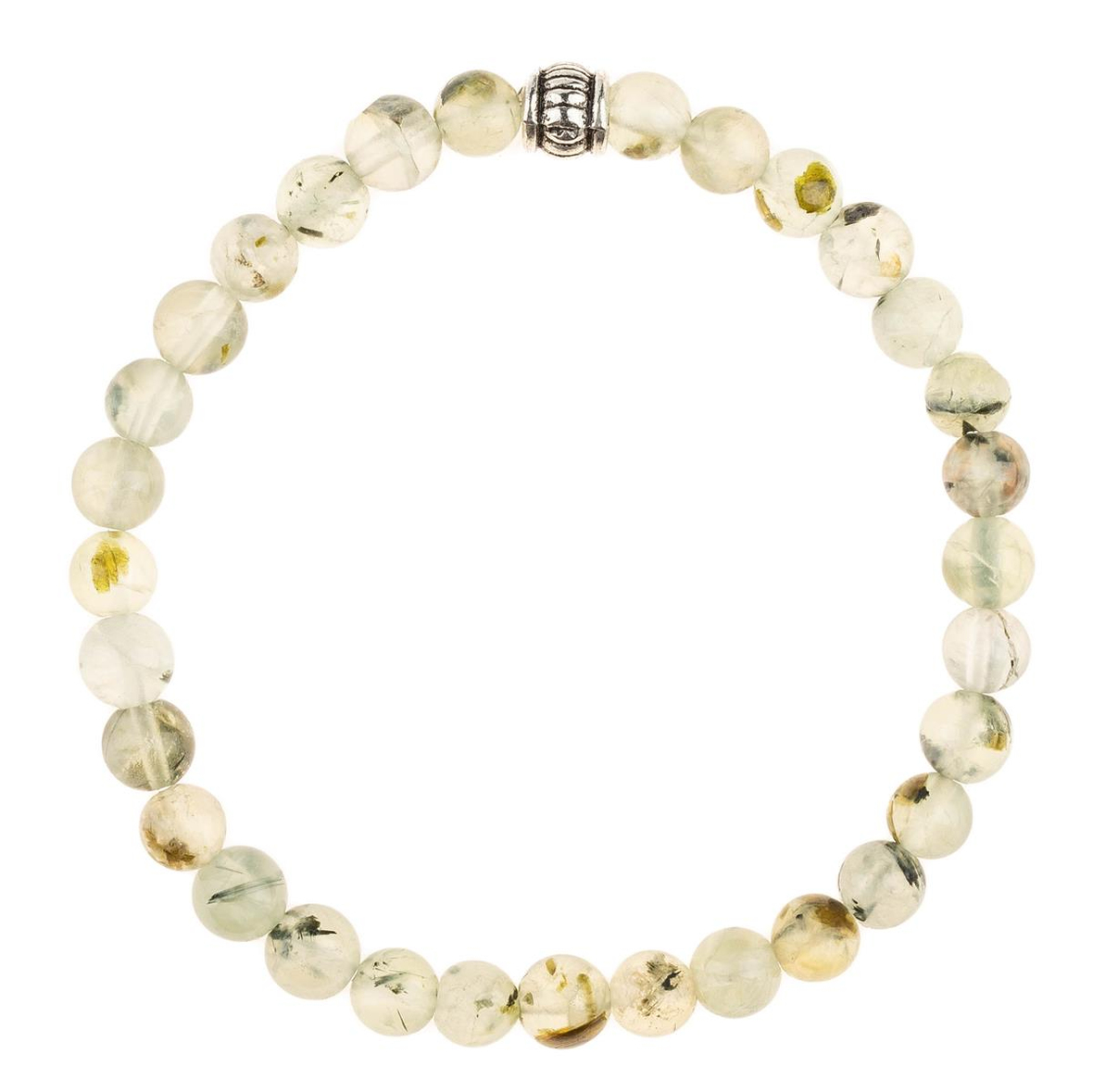 Prehnite Doğal Taş Bileklik (6mm Küre Kesim)