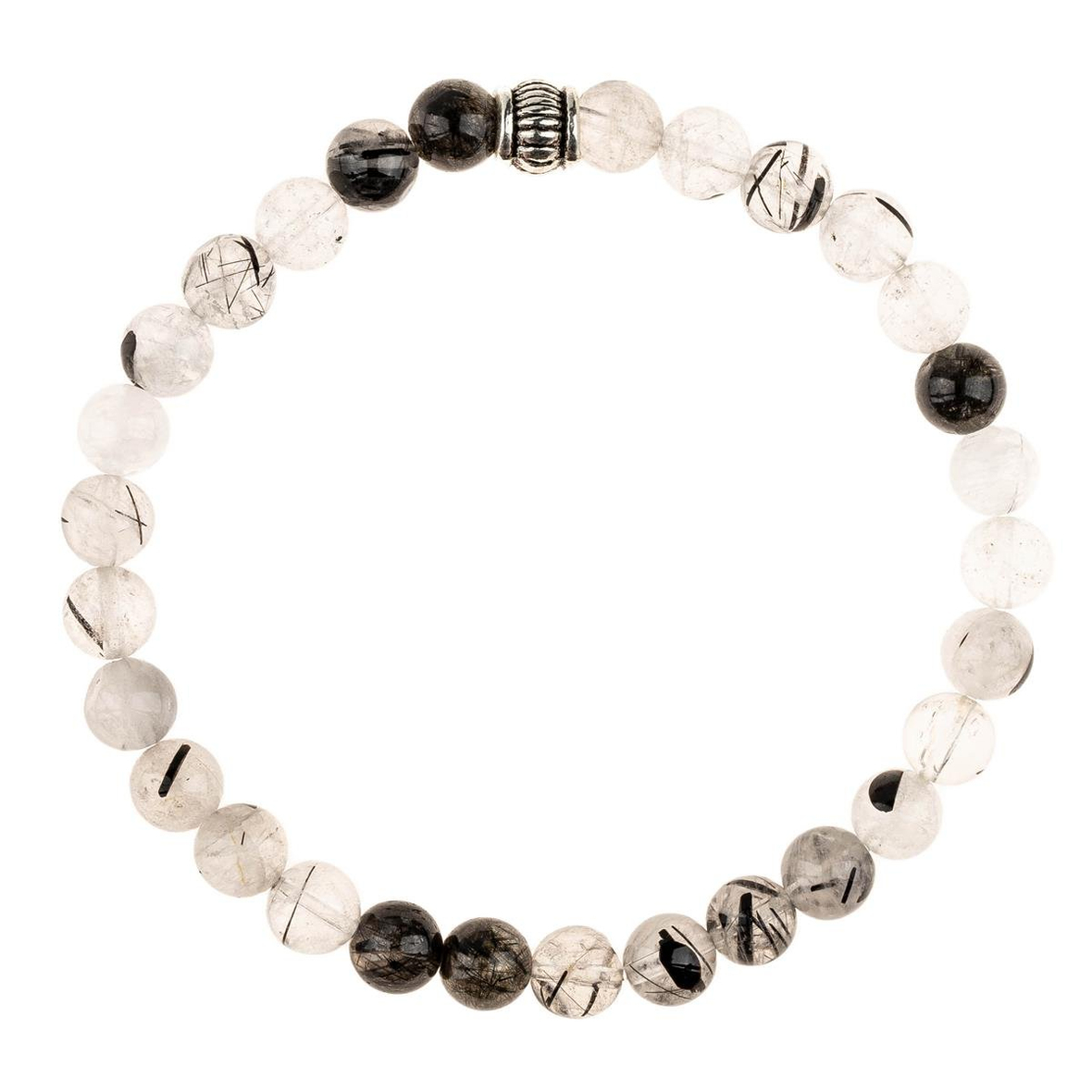 Rutilli Kuvars Doğal Taş Bileklik (6mm Küre Kesim)